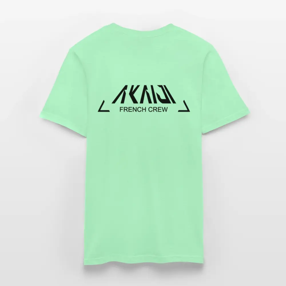 T-SHIRT HOMME AKAIJI LOGO NOIR - vert menthe