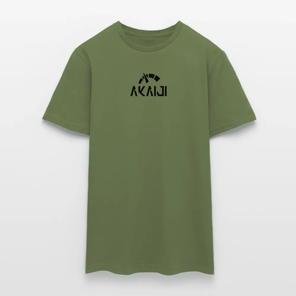 T-SHIRT HOMME AKAIJI LOGO NOIR - vert militaire